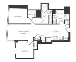 2 Bed/2 Bath-W 1420 floor plan