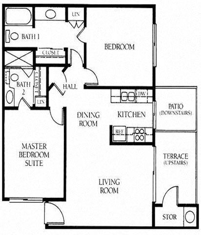 2B 2B floor plan