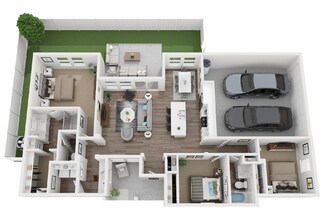 3 Bed/2 Bath 54 floor plan