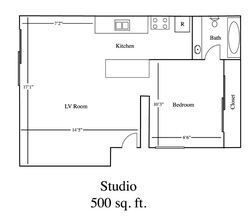 Downstairs Studio floor plan
