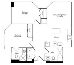 2x2 floor plan