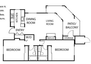 2 Bed/2 Bath-E 1025 floor plan