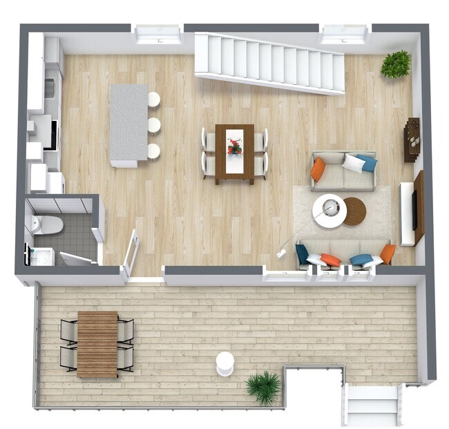 Studio 1.5 baths | Loft 67 floor plan