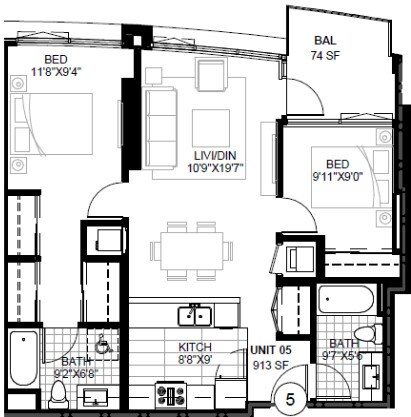 SPIRE 2E 3504 floor plan
