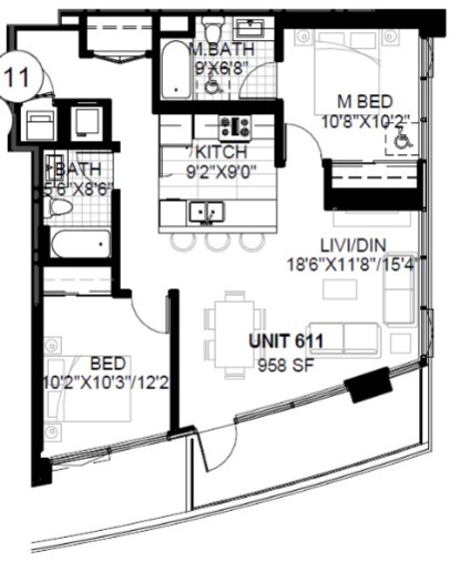 SPIRE 2C 0511 floor plan