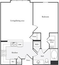 1 Bedroom A 01-1105 floor plan