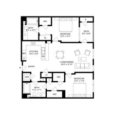 2 Bed, 2 Bath C 319 floor plan