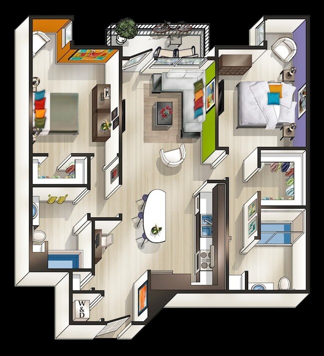 B1 The Avenue 1-212 floor plan
