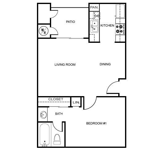 A 588 SF Capricorn Square 08392-46 floor plan