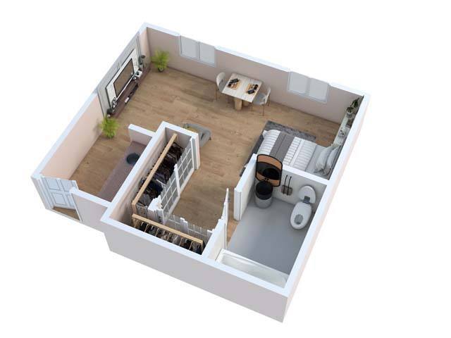 Studio - Deluxe - S2 & S2V S125 floor plan