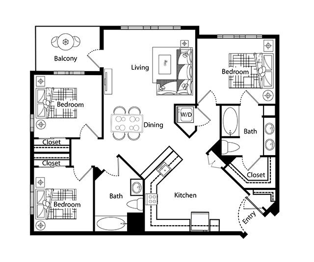 E1 A-214 floor plan