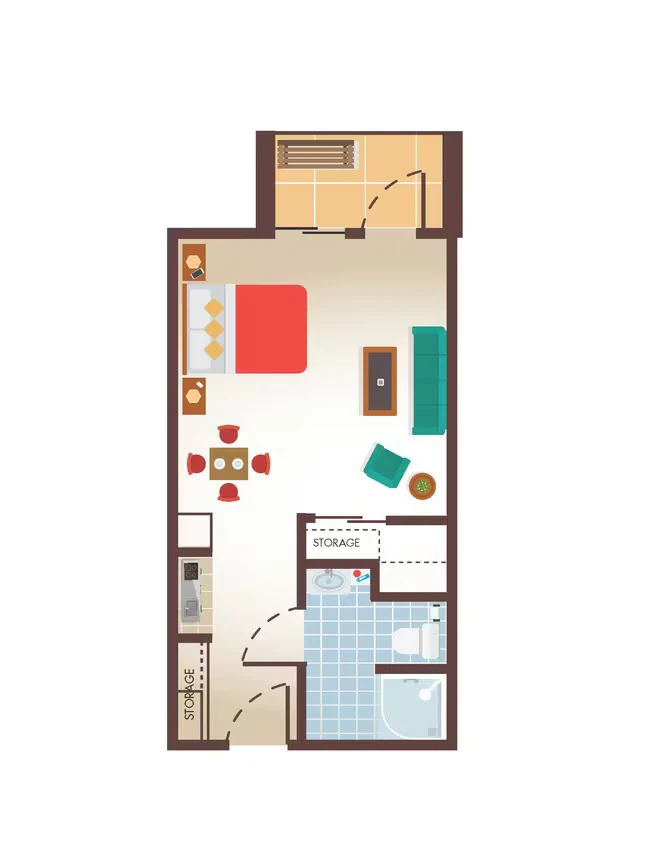 Studio Upgraded - s1u 120 floor plan