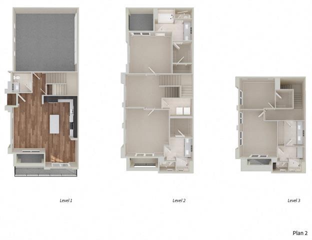 Townhome Two 4 x 3.5 06-106 floor plan