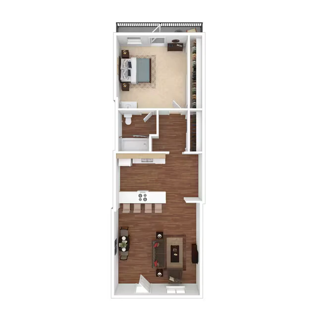 1BR 5-117 floor plan