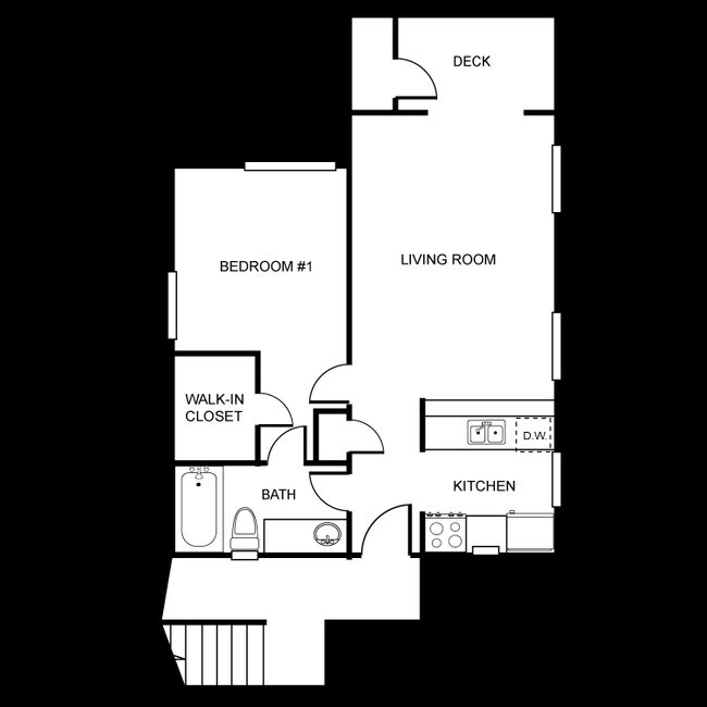 1/1 Plan A 058 floor plan