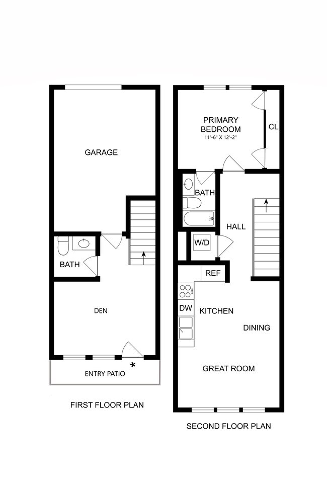 1 Bedroom Townhome + Den 14-3 floor plan