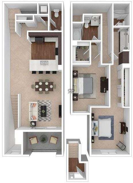 Two Bedroom - 4 14-104 floor plan