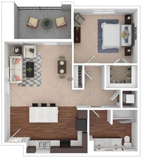 One Bedroom - 6 26-302 floor plan