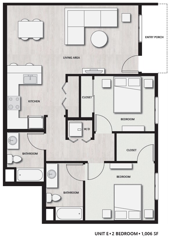 982 Broadway #106 FURNISHED floor plan