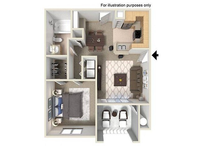 A 706 SF San Diego 2402 floor plan