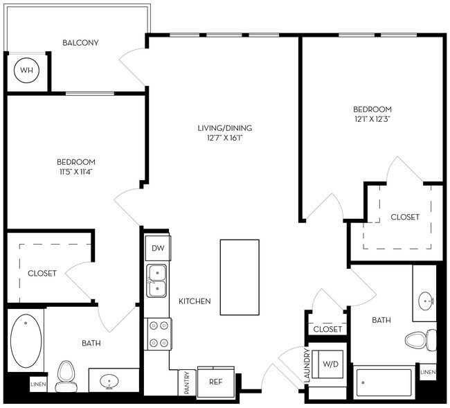 Residence 6 01-206 floor plan