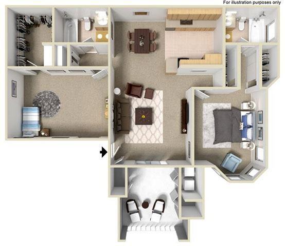 D 2x2 217 floor plan