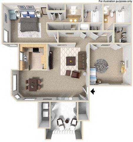 E 2x2 263 floor plan