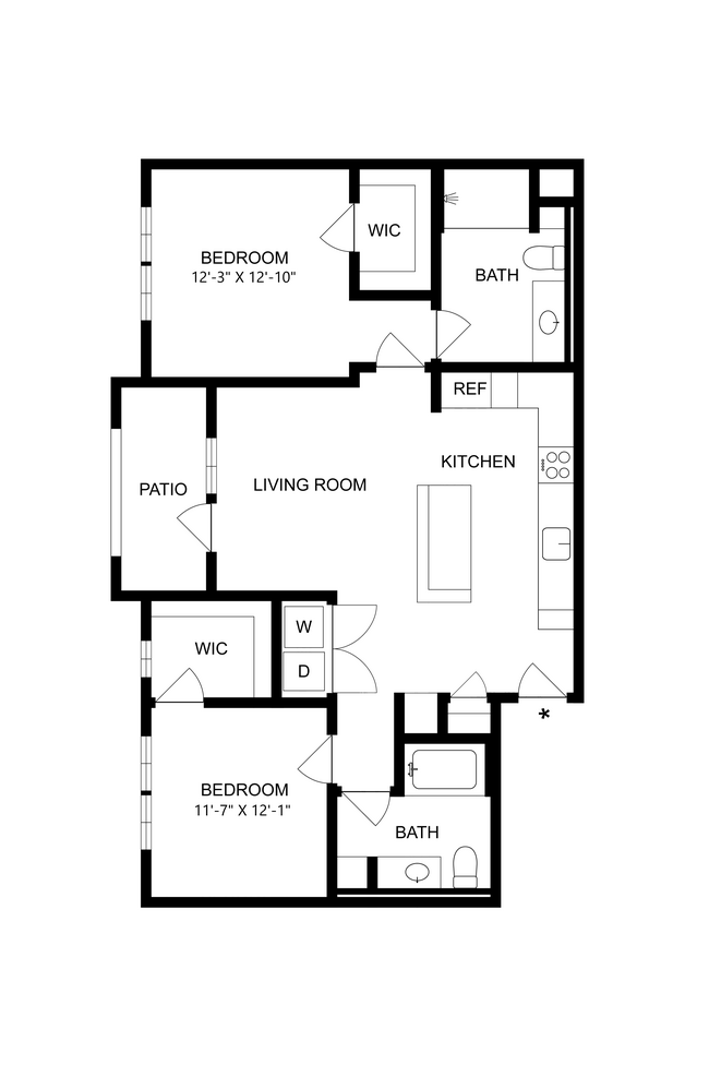 B1A 1-208 floor plan