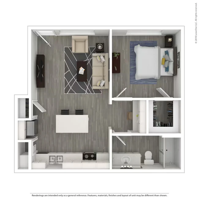 1 Bedroom floor plan