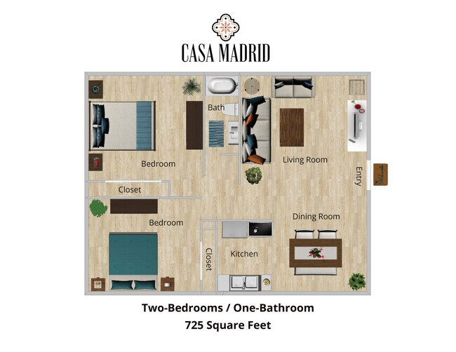 2Br/1Ba 31 floor plan