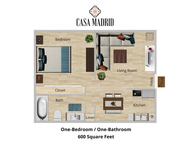 1Br/1Ba 4 floor plan