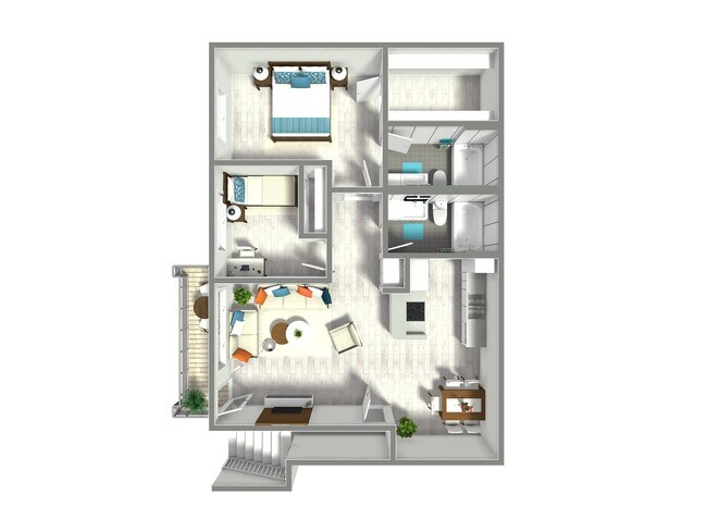 2Bed 2Bath 099 floor plan