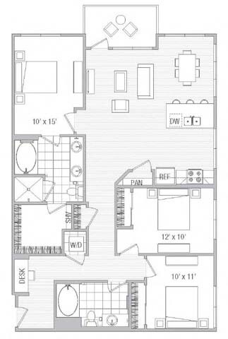 3x2 F2-E 4440-217 floor plan