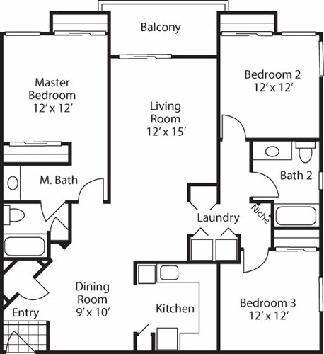 Lakeview 4-4102 floor plan