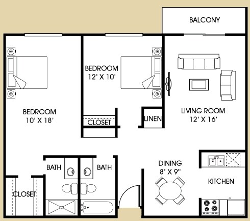 The Barcelona floor plan