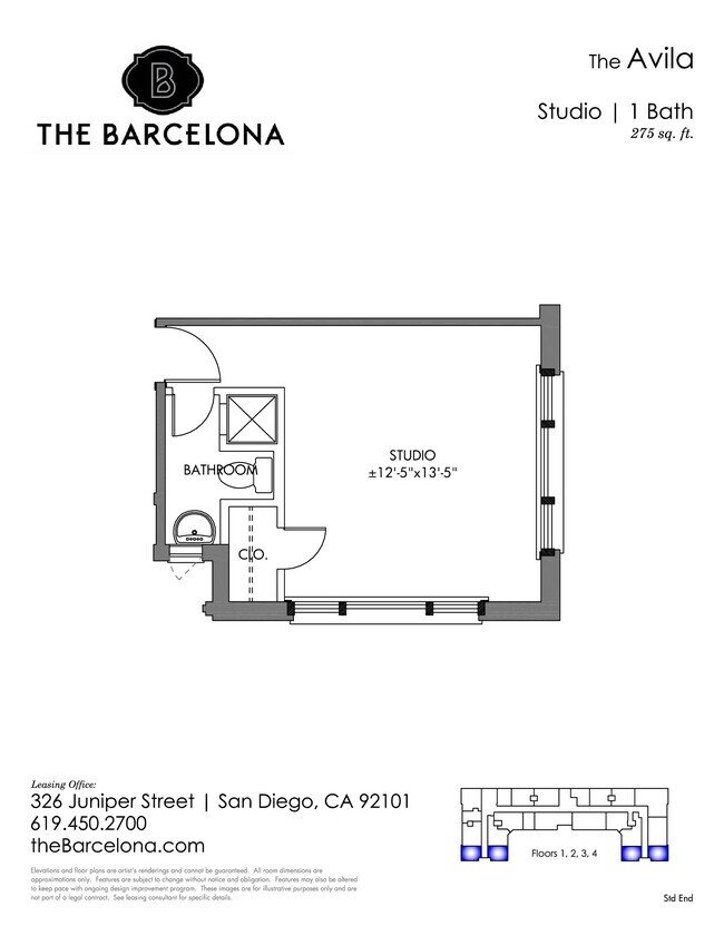 Avila 406 floor plan