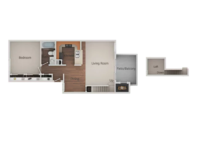 1X1 LOFT 332 floor plan