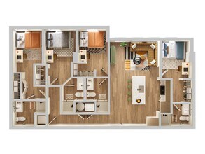 4BR/4BA - E4 Standard Bathroom floor plan