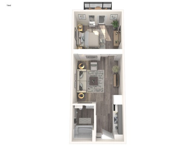1 Bedroom 319 floor plan