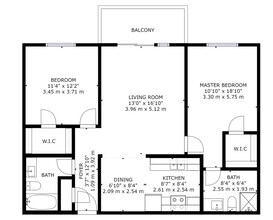 2X2 307 floor plan