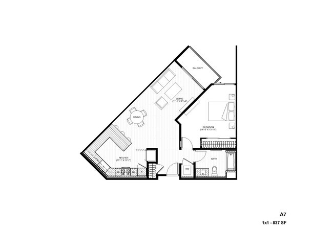 A7 1x1 342 floor plan