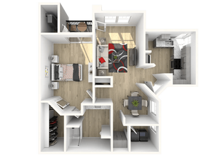 1x1 Deluxe 391 floor plan