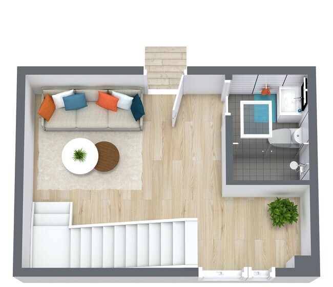 Studio/1 Bath + Loft - G 205 floor plan
