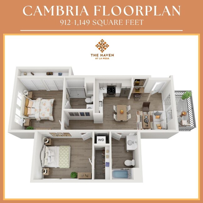 Cambria - 2x2 8545-301 floor plan