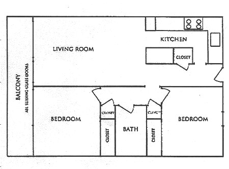 Junior two bedroom 5002 floor plan