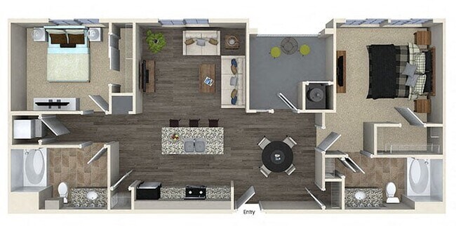 B2 2x2 30-202 floor plan