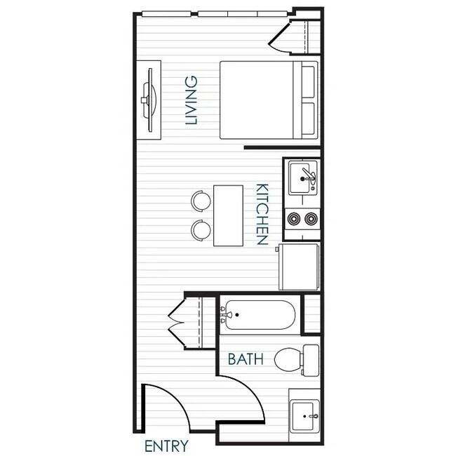Studio Furnished Unit 403 floor plan