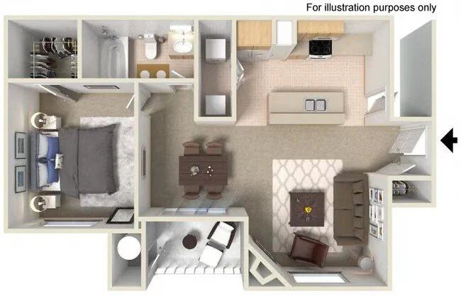 B Francisco 809 SF 1180-306 floor plan