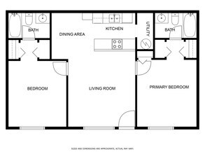 Best 2 Bedroom 2 Bath VALUE in Buckeye 1st Floor floor plan