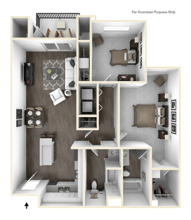 2x2 3-309 floor plan